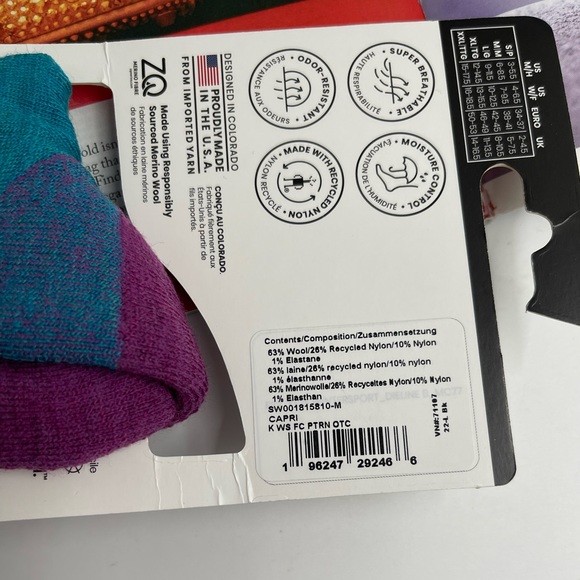 - SmartWool kids Wintersport Pattern Ski Socks - Merino Wool, Over the Calf - Picture 5 of 5